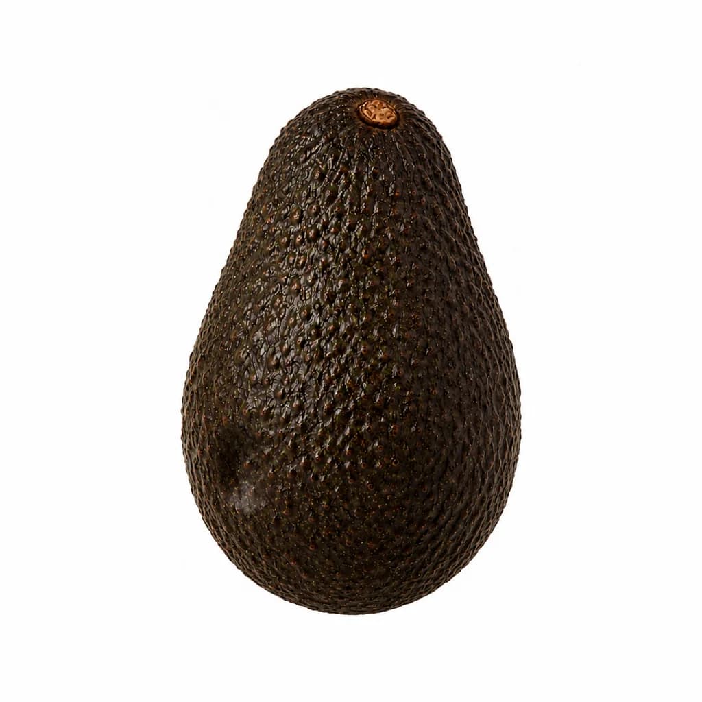 The matching Hass avocado with a localized structural dent