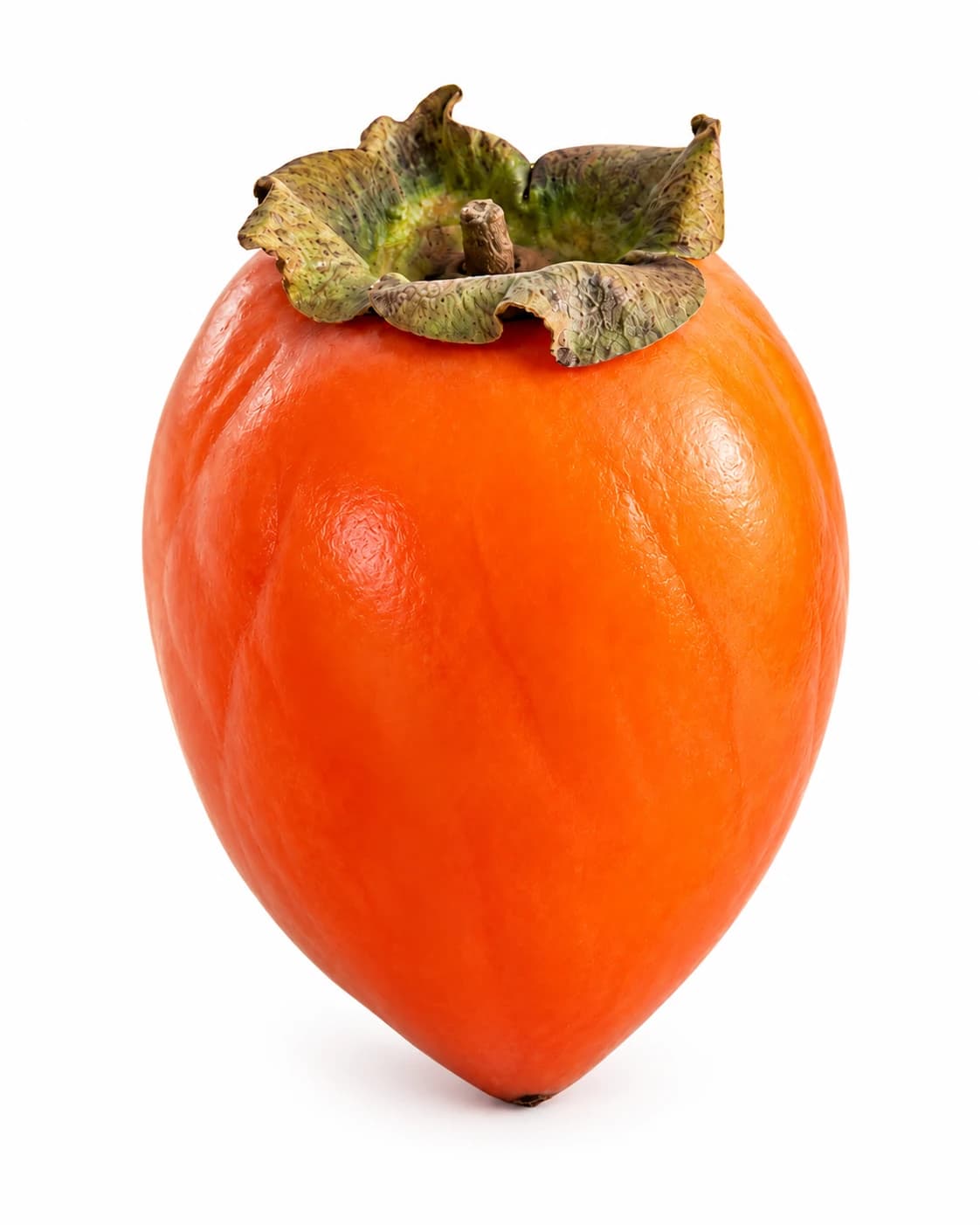 Intact fully ripe Hachiya with gently relaxed structure and no local injury